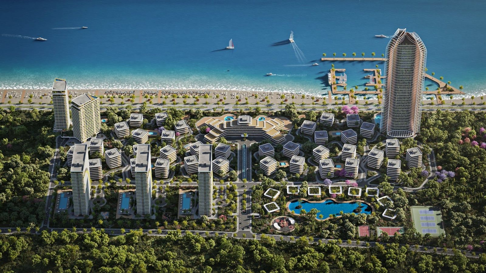 Petra Resort and the Tsikhisdziri coast from above