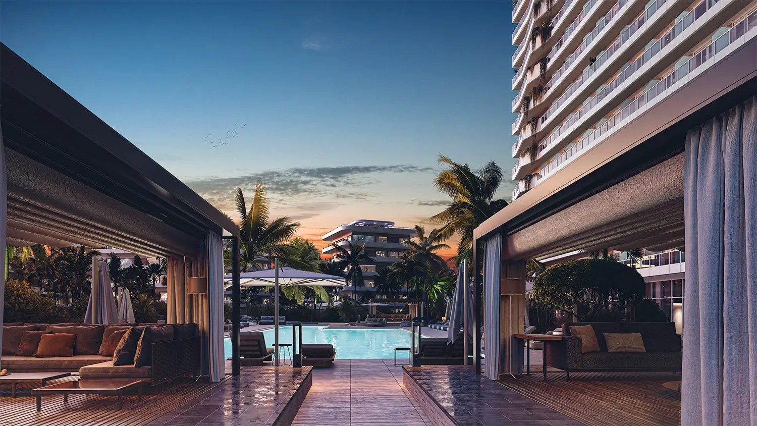 Poolside lounge